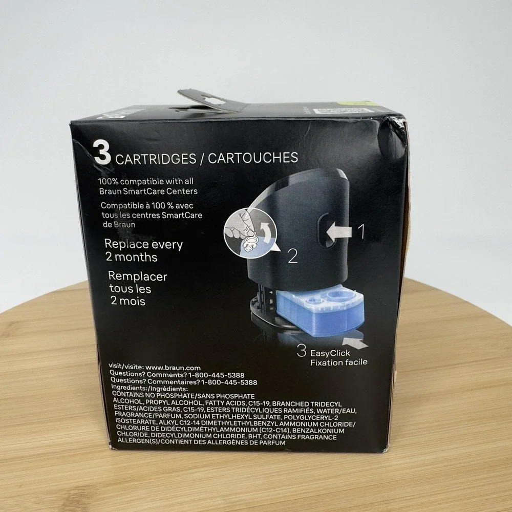 Braun 3in1 Shaver Care Lemon Fresh Cleaning Cartridges 3 Pack Made in Ireland